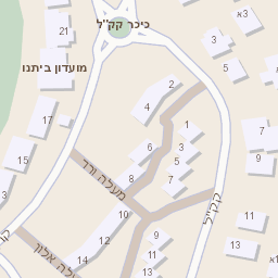 מפה של רחוב מעלה ורד 21 במעלות תרשיחא מפות בזק B144